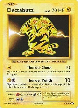 Pokemon Trading Card Game - Electabuzz - 41/108 - Common XY: Evolutions