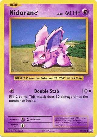 Pokemon Trading Card Game - Nidoran - 43/108 - Common XY: Evolutions