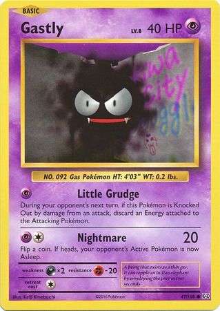 Pokemon Trading Card Game - Gastly - 47/108 - Common XY: Evolutions