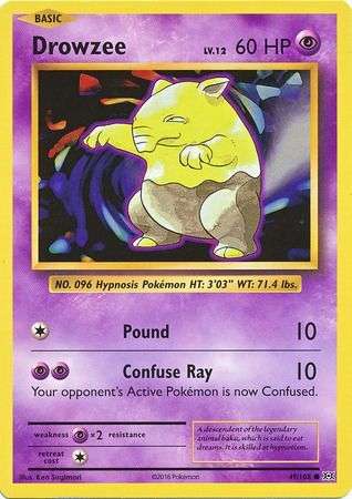 Pokemon Trading Card Game - Drowzee - 49/108 - Common XY: Evolutions