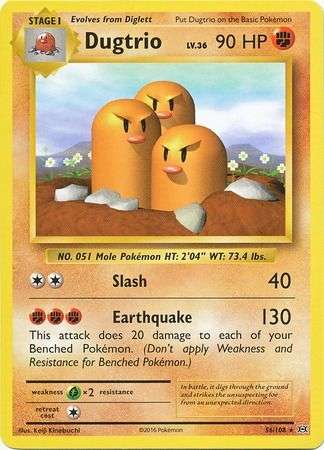Pokemon Trading Card Game - Dugtrio - 56/108 - Rare XY: Evolutions