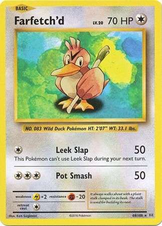 Pokemon Trading Card Game - Farfetch'd - 68/108 - Rare XY: Evolutions
