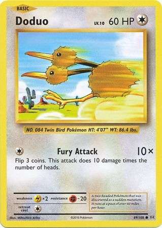 Pokemon Trading Card Game - Doduo - 69/108 - Common XY: Evolutions