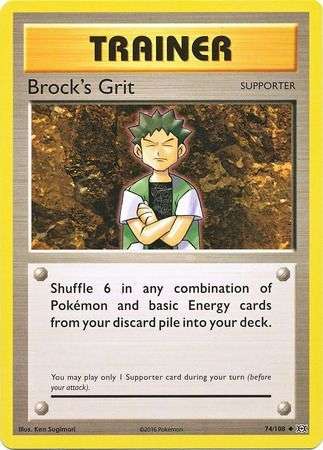 Pokemon Trading Card Game - Brock's Grit - 74/108 - Uncommon XY: Evolutions