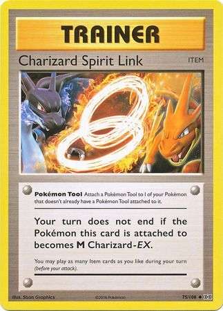 Pokemon Trading Card Game - Charizard Spirit Link - 75/108 - Uncommon XY: Evolutions