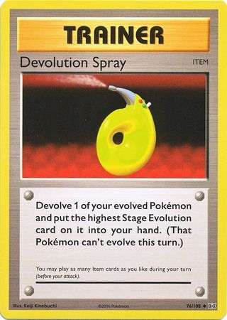 Pokemon Trading Card Game - Devolution Spray - 76/108 - Uncommon XY: Evolutions
