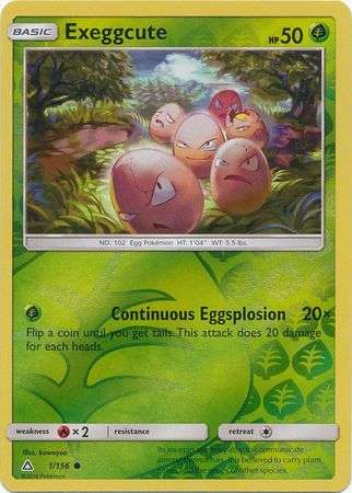Pokemon Trading Card Game - Exeggcute - 1/156 - Common Reverse Holo Sun & Moon: Ultra Prism