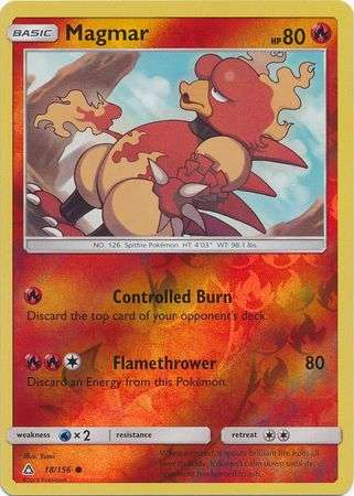 Pokemon Trading Card Game - Magmar - 18/156 - Common Reverse Holo Sun & Moon: Ultra Prism