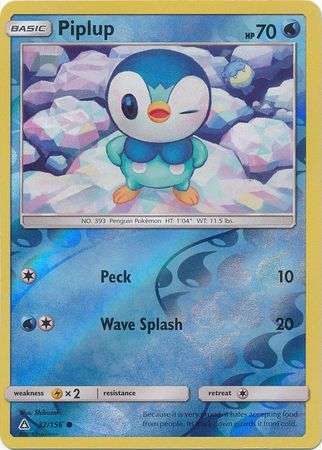 Pokemon Trading Card Game - Piplup - 32/156 - Common Reverse Holo Sun & Moon: Ultra Prism