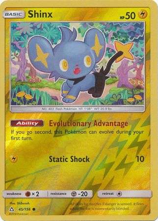 Pokemon Trading Card Game - Shinx - 45/156 - Common Reverse Holo Sun & Moon: Ultra Prism