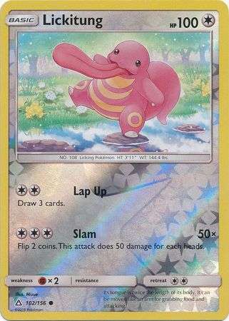 Pokemon Trading Card Game - Lickitung - 102/156 - Common Reverse Holo Sun & Moon: Ultra Prism
