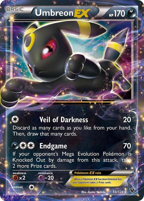 Pokemon Trading Card Game - Umbreon EX - XY - Fates Collide (FCO) 55/124 / Ultra Rare