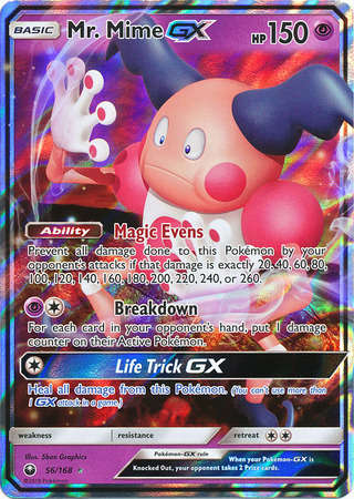 Pokemon Trading Card Game - Mr. Mime GX - 56/168 - Ultra Rare Sun & Moon: Celestial Storm
