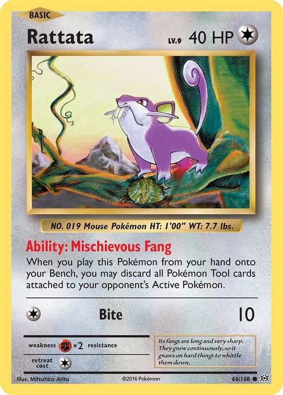 Pokemon Trading Card Game - Rattata - 66/108 - Common XY: Evolutions