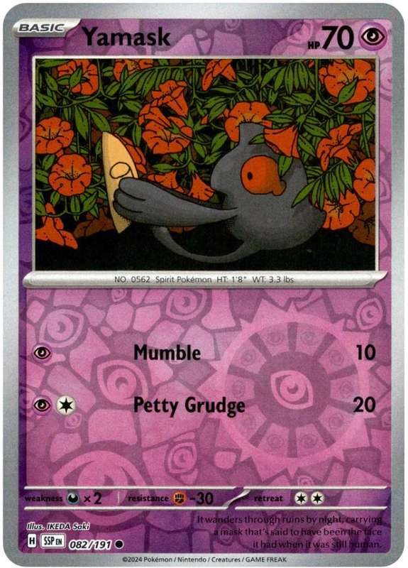 Pokemon Trading Card Game - Yamask [Reverse Holo] #82 Pokemon Surging Sparks
