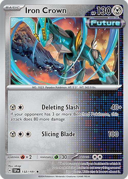 Pokemon Trading Card Game - Iron Crown #132 Pokemon Surging Sparks - Holo rare