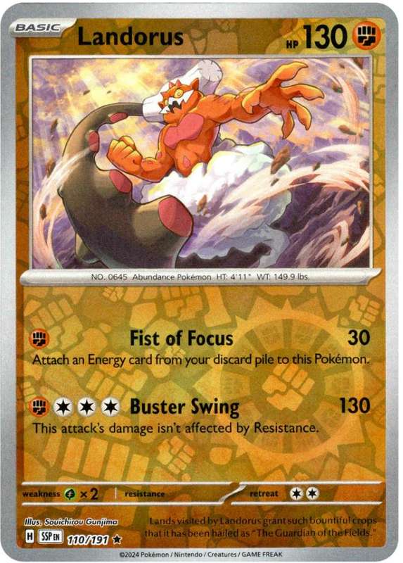 Pokemon Trading Card Game - Landorus [Reverse Holo] #110 Pokemon Surging Sparks