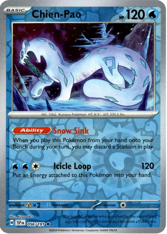 Pokemon Trading Card Game - Chien-Pao [Reverse Holo] #56 Pokemon Surging Sparks
