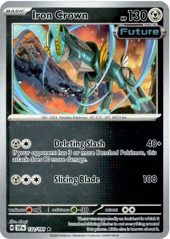 Pokemon Trading Card Game - Iron Crown [Reverse Holo] #132 Pokemon Surging Sparks