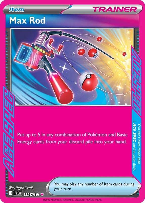 Pokemon Trading Card Game - Max Rod #116 Pokemon Prismatic Evolutions