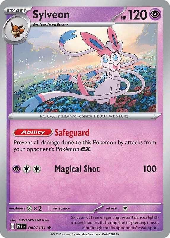 Pokemon Trading Card Game - Sylveon #40 Pokemon Prismatic Evolutions (Holo Rare)