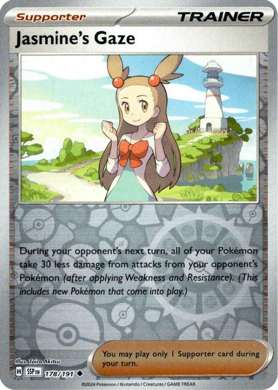 Pokemon Trading Card Game - Jasmine's Gaze [Reverse Holo] #178 Pokemon Surging Sparks