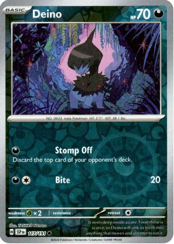 Pokemon Trading Card Game - Zweilous [Reverse Holo] #118 Pokemon Surging Sparks