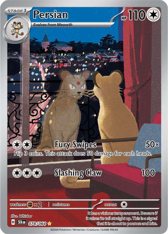 Pokemon Trading Card Game - Persian #78 Pokemon Shrouded Fable