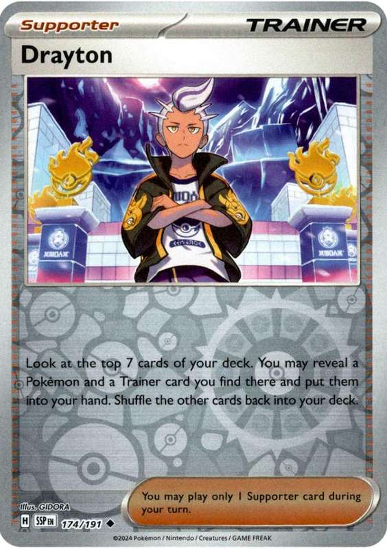 Pokemon Trading Card Game - Drayton [Reverse Holo] #174 Pokemon Surging Sparks