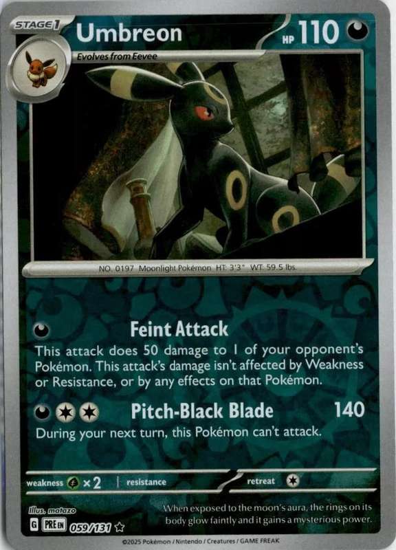 Pokemon Trading Card Game - Umbreon [Reverse] #59  - Prismatic Evolutions