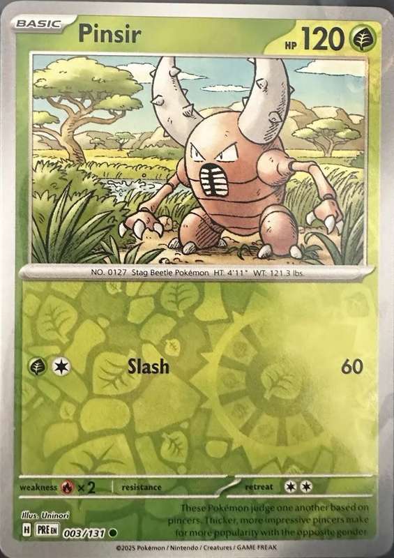 Pokemon Trading Card Game - Pinsir [Reverse] #3  - Prismatic Evolutions