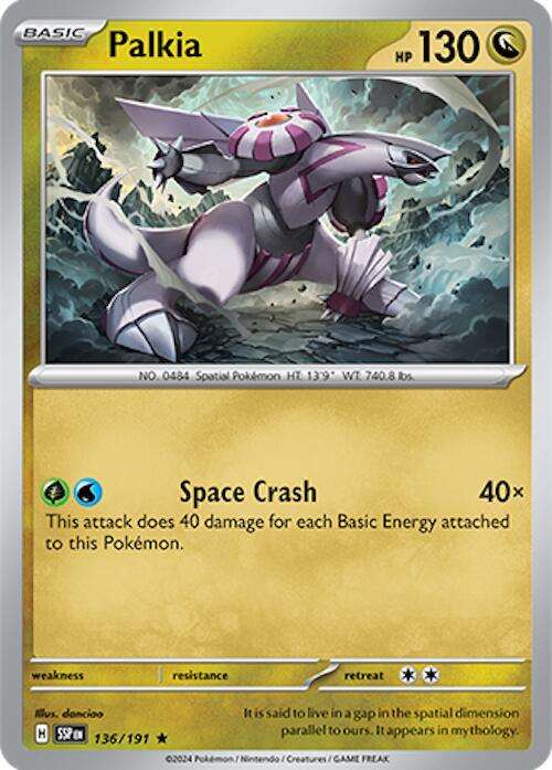 Pokemon Trading Card Game - Palkia #136 Pokemon Surging Sparks - Holo rare