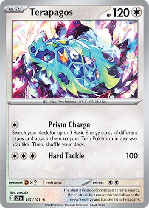 Pokemon Trading Card Game - Terapagos #161 Pokemon Surging Sparks  - Holo rare