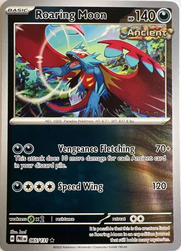 Pokemon Trading Card Game - Roaring Moon [Reverse] #65  - Prismatic Evolutions