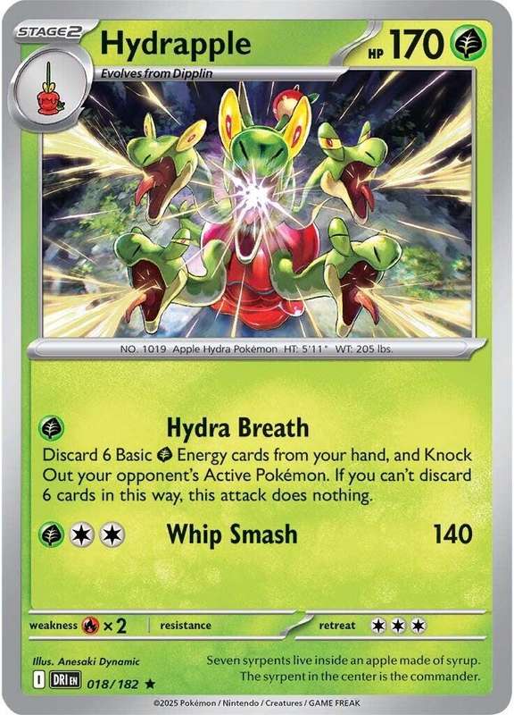 Pokemon Trading Card Game - Hydrapple #18 Pokemon Destined Rivals - Holo Rare