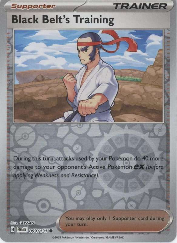Pokemon Trading Card Game - Black Belt's Training [Reverse] #99 Prismatic Evolutions