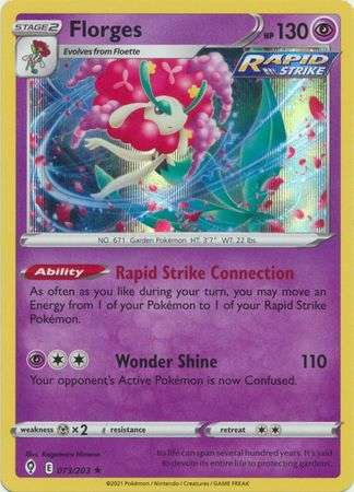Pokemon Trading Card Game - Florges - 073/203 - Holo Rare Sword & Shield: Evolving Skies