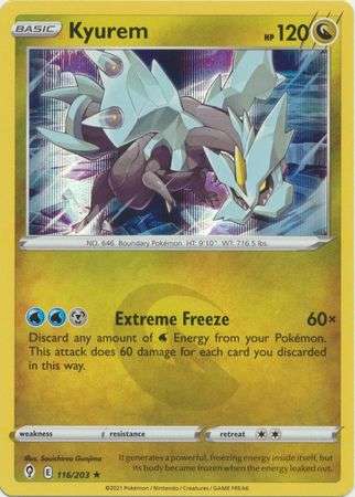 Pokemon Trading Card Game - Kyurem - 116/203 - Holo Rare Sword & Shield: Evolving Skies