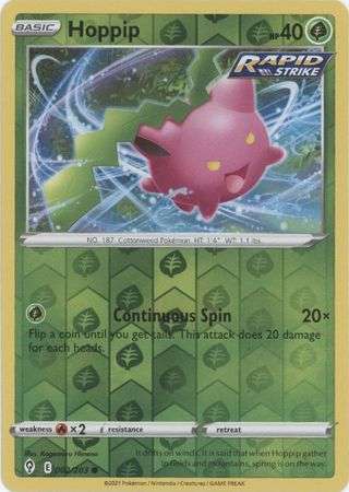 Pokemon Trading Card Game - Hoppip - 002/203 - Common Reverse Holo Sword & Shield: Evolving Skies