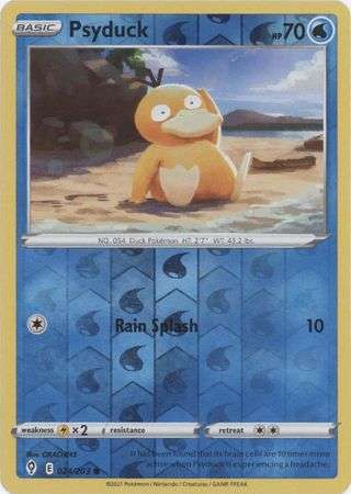Pokemon Trading Card Game - Psyduck - 024/203 - Common Reverse Holo Sword & Shield: Evolving Skies