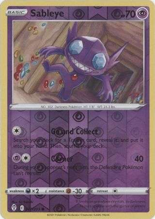 Pokemon Trading Card Game - Sableye - 067/203 - Common Reverse Holo Sword & Shield: Evolving Skies