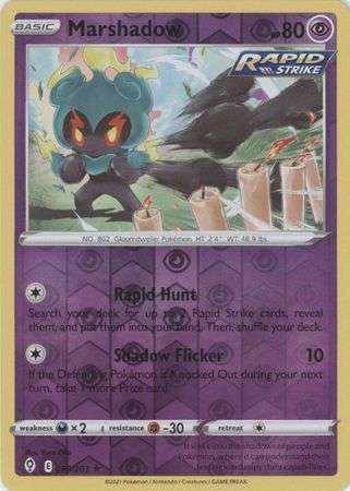 Pokemon Trading Card Game - Marshadow - 080/203 - Holo Rare Reverse Holo Sword & Shield: Evolving Sk