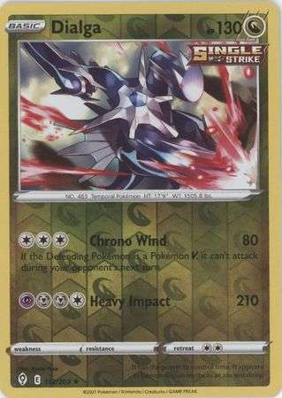 Pokemon Trading Card Game - Dialga - 112/203 - Holo Rare Reverse Holo Sword & Shield: Evolving Skies