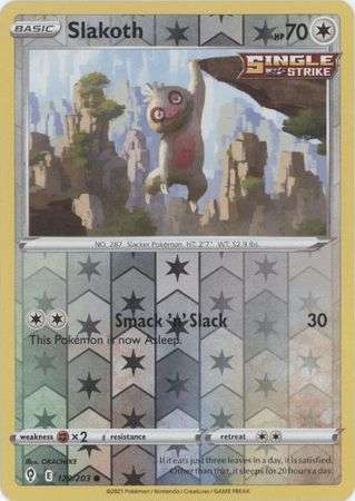 Pokemon Trading Card Game - Slakoth - 129/203 - Common Reverse Holo Sword & Shield: Evolving Skies