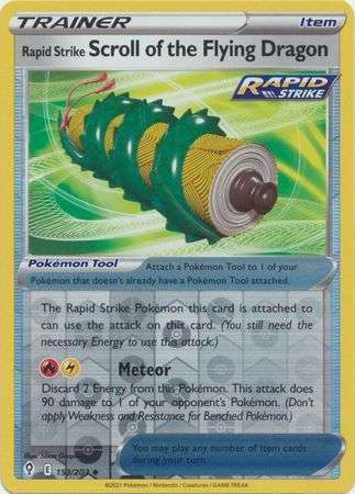 Pokemon Trading Card Game - Rapid Strike Scroll of the Flying Dragon - 153/203 - Uncommon Reverse Ho