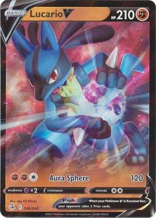 Pokemon Trading Card Game - Lucario V - 146/264 - Ultra Rare Sword & Shield: Fusion Strike
