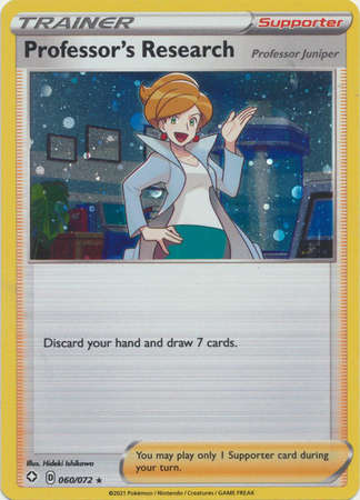 Pokemon Trading Card Game - Professor's Research - 060/072 - Holo Promo Pokemon Sword & Shield Promo