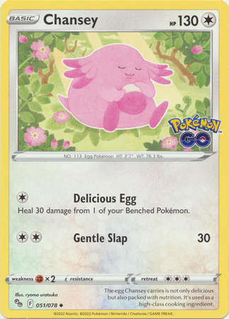 Pokemon Trading Card Game - Chansey - 051/078 - Uncommon Pokemon Go