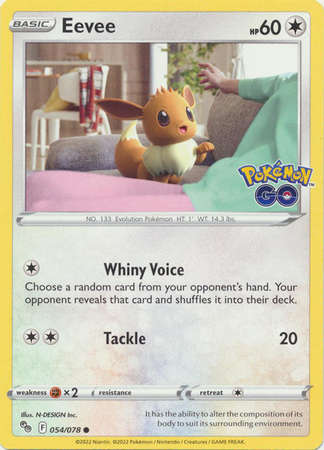 Pokemon Trading Card Game - Eevee - 054/078 - Common Pokemon Go