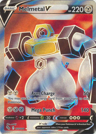 Pokemon Trading Card Game - Melmetal V - 075/078 - Full Art Ultra Rare Pokemon Go